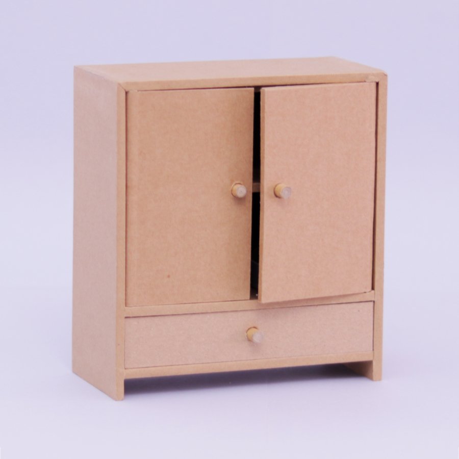 Cardboard cabinet with drawer by ITOSHIGE STUDIO
